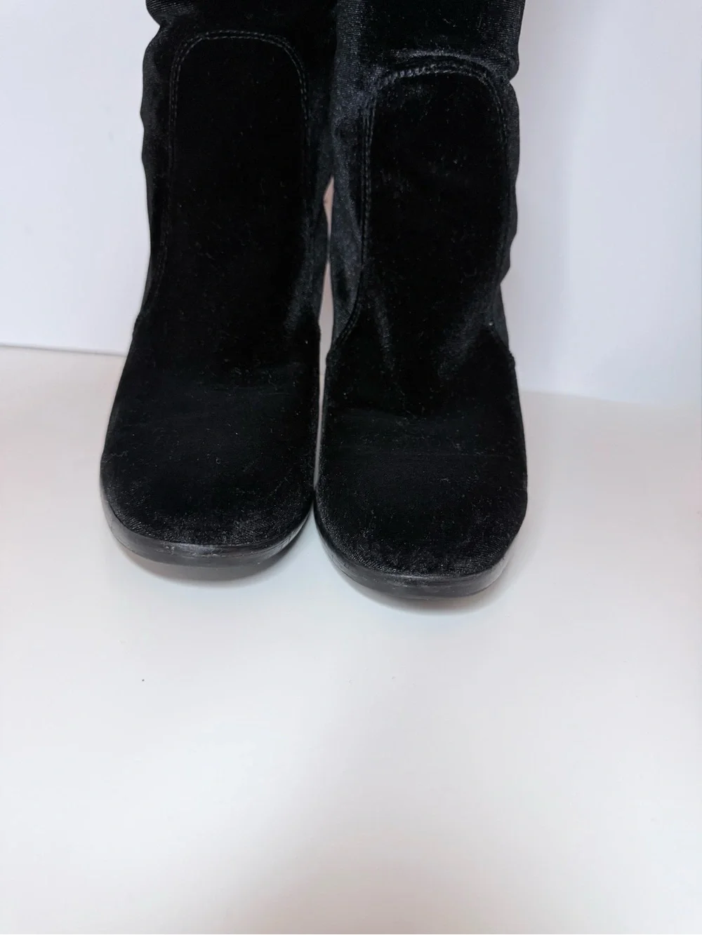 Sam Edelman Black Velvet Over-the-Knee Boots